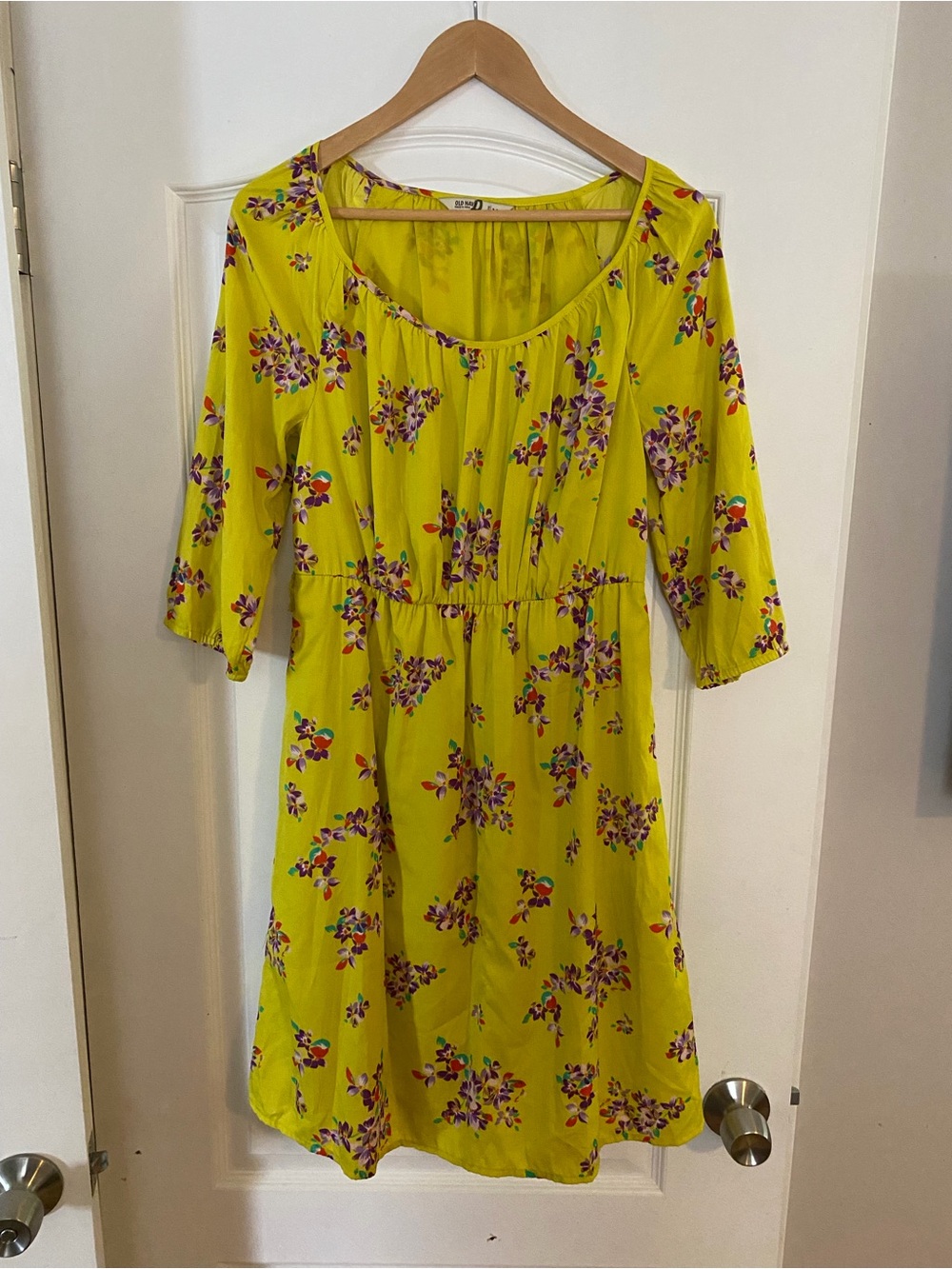 Old Navy Yellow Floral Lightweight Dress